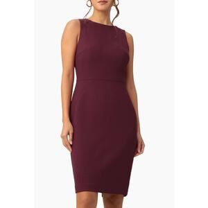Trina Turk Petit Rouge Sheath Minidress in Bryant Park Bordeaux. Size 10. NWOT